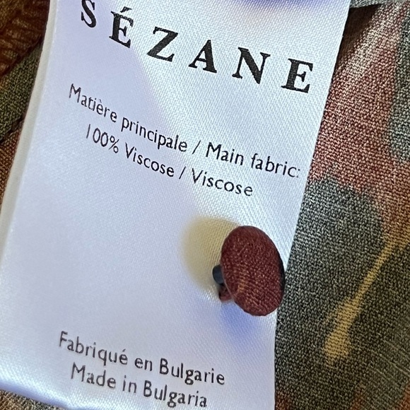 Sezane Vic V Neck Midi Dress in Leopard Cafe FR 40 / US 8 - Picture 9 of 10